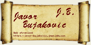 Javor Bujaković vizit kartica